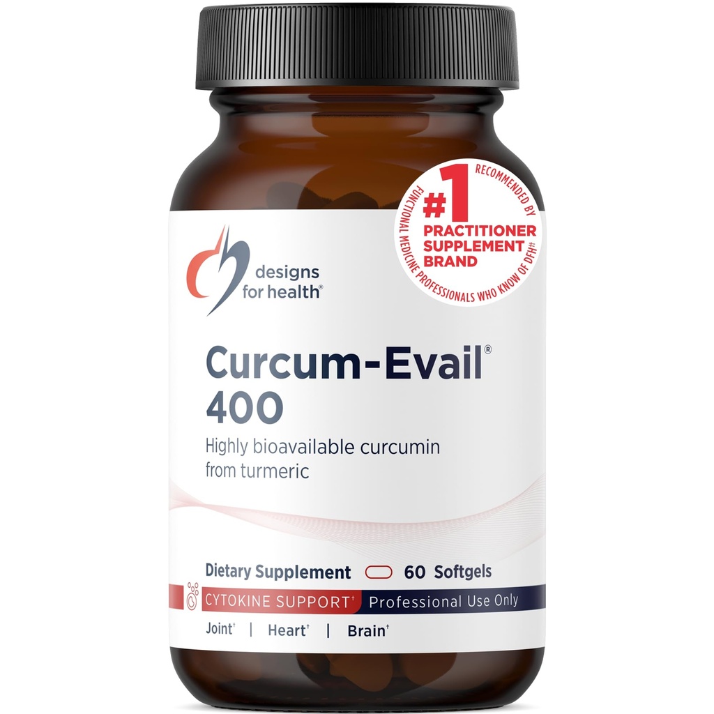 Health Curcum-Evail 400 için tasarımlar - Bio available Turmeric Curcumin Supplements - Evail Emulsification Technology - Curcumin C3 Kompleks with Turmeric Oil + E, Non-GMO (60 Softgels)