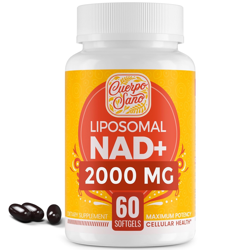 2000 MG NAD Supplement, Liposomal NAD+ Yüksek Absorpsiyon ile Daha Verimli, Nicotinamid Riboside, Pure & Plus Boosting Supplement, Aging Defense, Metabolism & Cellular, 60 softgels