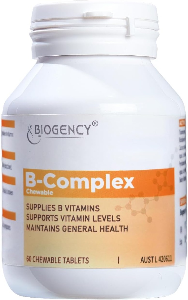 B-Complex Diyeter Supplement - Tüm B Vitaminleri B12, B1, B2, B5, B6, B7, Enerji Desteği Immunity Geliştirilmişlığı için Folic Asit, 1 Pack 60 Tabletler