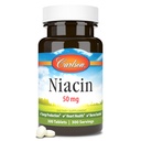 Carlson - Niacin, 50 mg, Cholesterol Metabolism, Enerji Üretimi, Kalp Sağlığı, Nerve Fonksiyonl, 300 Tablet