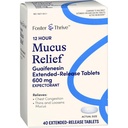 Foster & Thrive Chest Congestion Mucus Extended release, 600 mg Guaifenesin Relieves Chest Congestion Caused by Excess Mucus, (Compare to Mucinex 12 Hour Extended release), 40 Tabletler