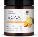 Pure Power BCAA + Beta-Alanine, Tropikal Punch Flavor, 11.7 oz (333 g), 30 Hizmet, 6g BCAA, 2g Beta-Alanine, 0g Sugar, Non-GMO, Dr. Mercola
