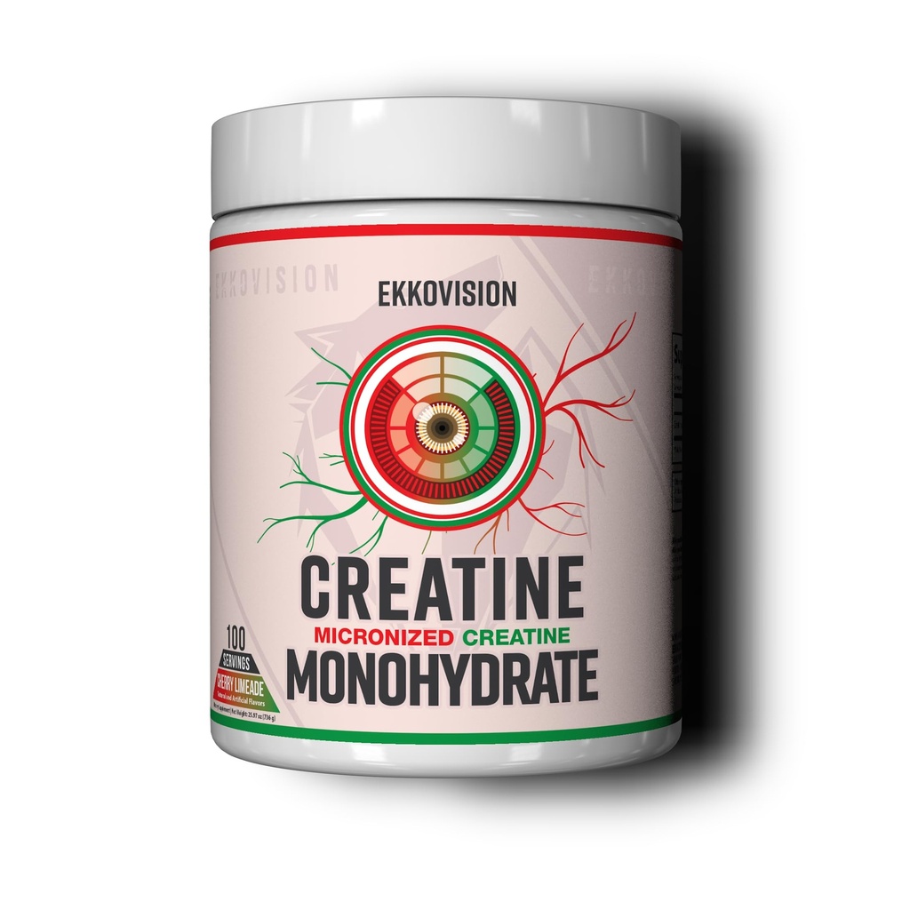 Ekkovision Tinatine Monohidrat Toz, Micronized, Cherry Limeade, Pre Workout & Post Workout Supplement for Men & Women, Energy Support, Easy to Mix in Shakes, Smoothies & Beverages, 100 Services