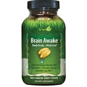 Irwin Naturals Brain Awake - 60 Sıvı Softgels - Gelişen Ruh Performansı, Artan Focus, Clarity & Concentration - L-Theanine, Bacopa, MCTs