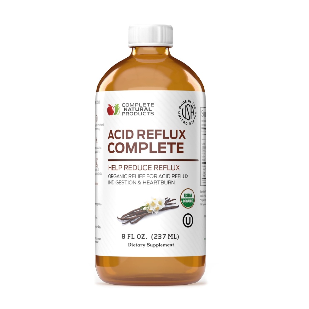Asit Reflux 8oz - Doğal Organik Sıvı Kalpburnu, GERD ve Amish Reflux Relief Remedy & Medicine