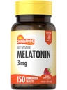 Sundance Melatonin Fast Dissolve | 3 mg | 150 Hızlı Dissolve Tabletler | Natural Berry Flavor | Vejetary, Non-GMO ve Gluten Free Supplement Supplement