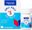 Hyland's No. 5 Cell Salt Kali Mur 6X Tablets, Cold Medicine and Sore Throat Relief, Natural Treatment of Colds, Sore Throats, Runny Nose, and Burns, Quick Dissolving Tablets, 100 Count