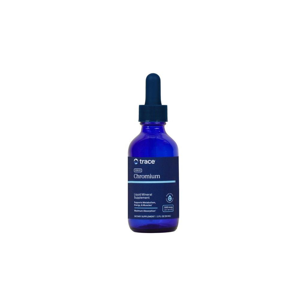 Trace Minerals Ionic Chromium - Liquid Chromium Drops for Metabolism, Muscle & Energy Support - Boron, Chloride & ConcenTrace - Natural & Bioavailable - Vegan & Gluten-Free - 2 fl oz (48 Servings)