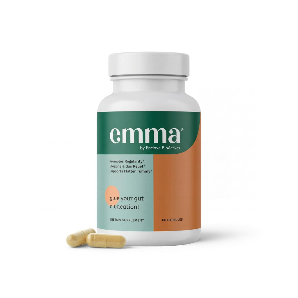 Emma Gut Health Relief Supplement, Doktor Kadınlar ve Erkekler için Formula Sonlandırdı, Leaky Gut & Digestive Support for Constipation, Bloating & Gas Relief with Berberine, Resveratrol, Quercetin, 60 Capsules