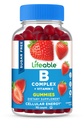 Lifeable Sugar Free Vitamin B Kompleks Gummies | B-Complex with Vitamin C | Great Tasting VIT B Complexs | Energy and Nerve Support | B Vitamins Kompleks for Women, Men, Yetişkinler | 90 Gummies