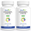 Liposomal Fisetin, Quercetin Supplements 1200 mg per Service,High Abors Polyols Antioksis for Women,Men,Non-GMO,Gluten-Free,2 Şişe-120 Softgels