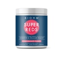 BIOHM Super Reds, Beet Root Toz Antioksitler ve Tart Cherry Extract ile Mix ve 19 Kırmızı Tüm Gıdalar Prebiyotik ve Probiyotikler, Non-GMO, Red Berry Flavor (30 hizmet) ile paketlendi.