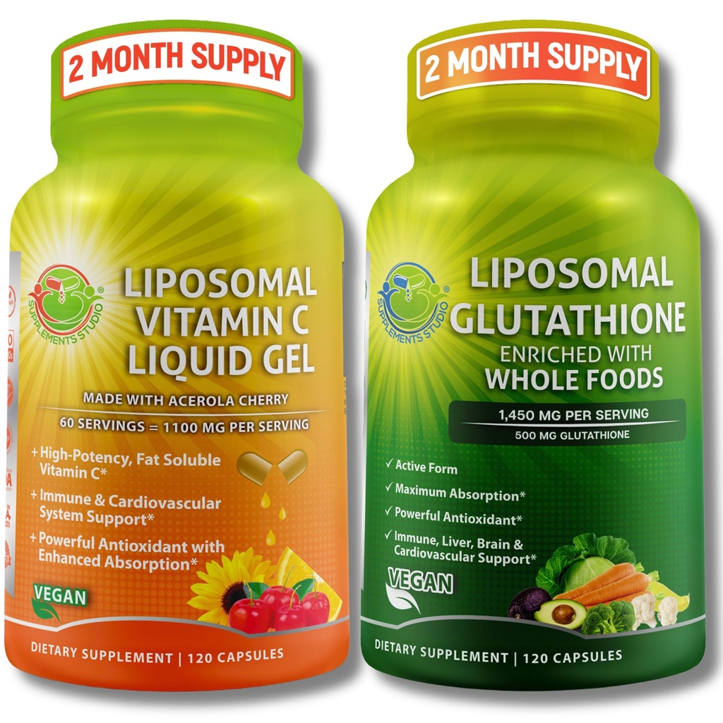 SUPPLEMENTS SU Liposomal Vitamin C 1100 mg Sıvı Gel Capsules - Sche up with - Liposomal Glutathione 500 mg Supplement Supplement Supplement