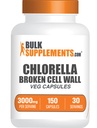 BulkSupplements.com Chlorella Capsules - Kırık Hücre Duvar, Chlorella Supplement - Superfood Supplement, Vegan & Gluten Free, 5 Capsules per Service, 150 Count (Pack of 1)