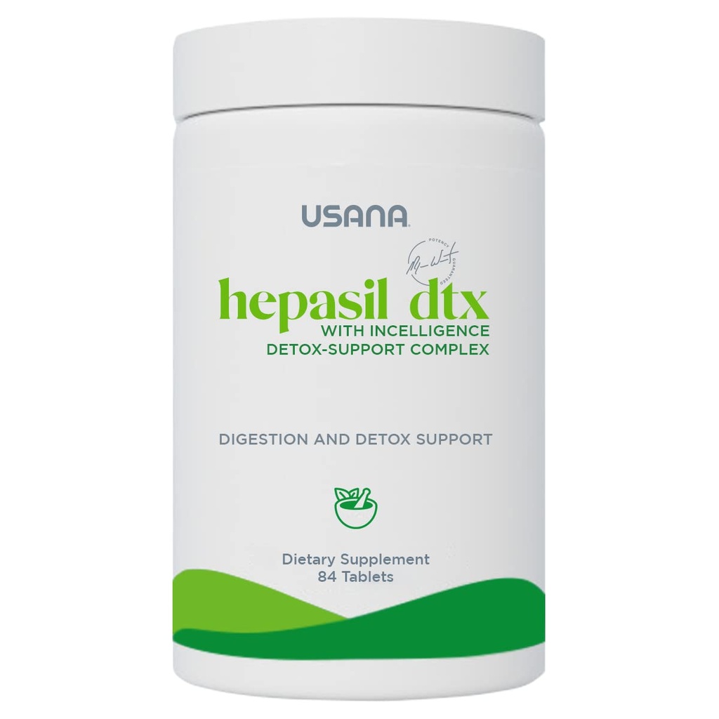USANA - Hepasil DTX InCelligence ile - Kapsamlı Sağlık, Koruma, Wellness & Vitality için Kompleks - 84 Tablet (28-Day Supply)