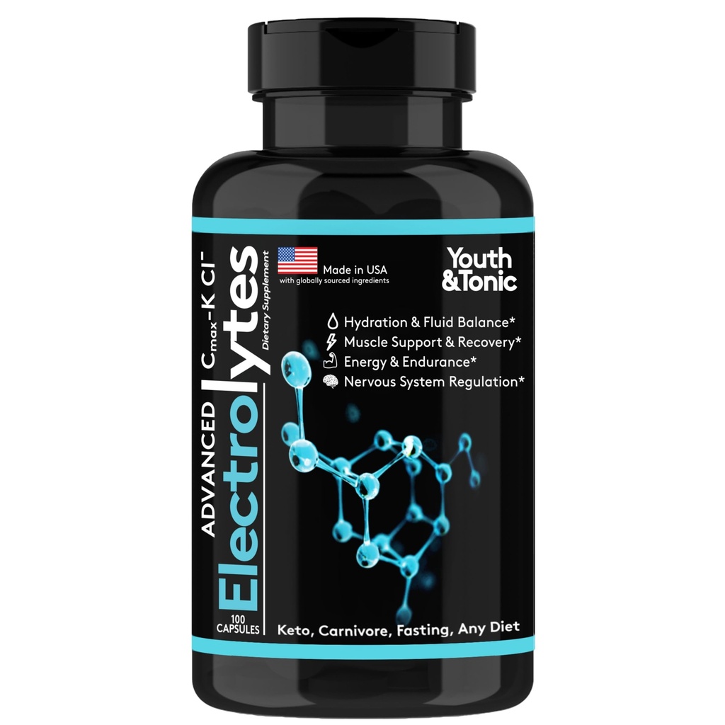 Tamam Electrolyte Supplement Pills High Abors | Cmax Pplastik kloridyum Çimento Magnezyum Çimento | Boost Endurance Muscle Recovery mental Focus | Salt Electrolytes Tabletler | Keto Friendly