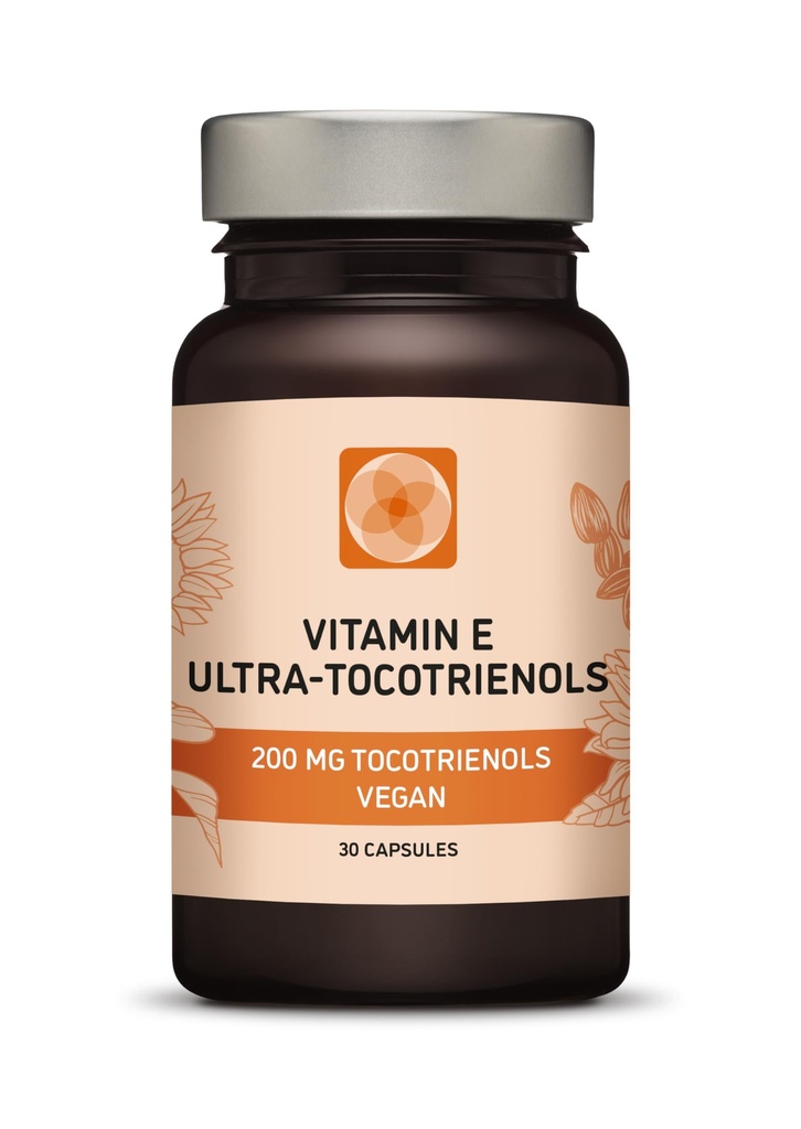 Ultra Tocotrienol 200 mg E Vegan - Tüm 4 tokotrienol - Alfa Tocotrienol + Gamma Tocotrienol + Delta Tocotrienol - No Tocopherols