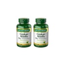 Nature's Bounty Ginkgo Biloba 60mg Capsules, 200 Kont (Pack of 2)