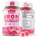 Kadınlar ve Erkekler için demir Gummies - Demir Bisglycinate ile yetişkinler için C Folate B12 Çinko, Demir Eksikliği için Chewable Gentle Iron, Enerji Boost, Non-Constiping & After Taste, Sugar-Free 1 Pack