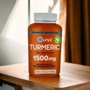 Turmeric Curcumin with Black Pepper and Ginger, Qunol 1500 mg Turmeric Extract with 95 Curcuminoids, Geliştirilmiş Aborpsiyon, Supports Health Inflammation Response, 180 Vegetarian Capsules
