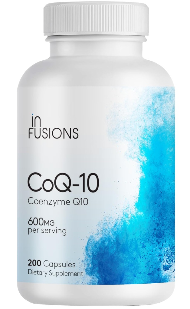 Infüzyonlar En Güçlü Saf CoQ10 600 mg 200 Capsules Yüksek Abhidrasyon Gluten Ücretsiz Non-GMO