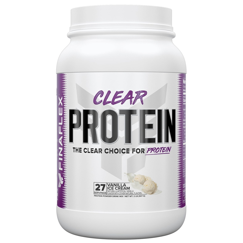 FINAFLEX Clear Protein, Vanilla - 2 lb - Muscular Performans ve Büyümeyi Destekler - Sütshake-Beğen Tadı - Low Carb, Low Fat & Gluten Ücretsiz - 27 Hizmet