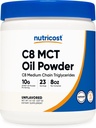 Nutricost C8 MCT Oil Toz 23 Hizmet (8oz) -% 95 C8 MCT Oil Toz Toz