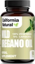 Wild Oregano Oil Vegetarian Soft Capsules - California Natural - Immune System & Digestive Support - Promote Gut Health & Healthy Digestion - 100% Vegetarian - 70% Carvacrol - Herbal 90 Count