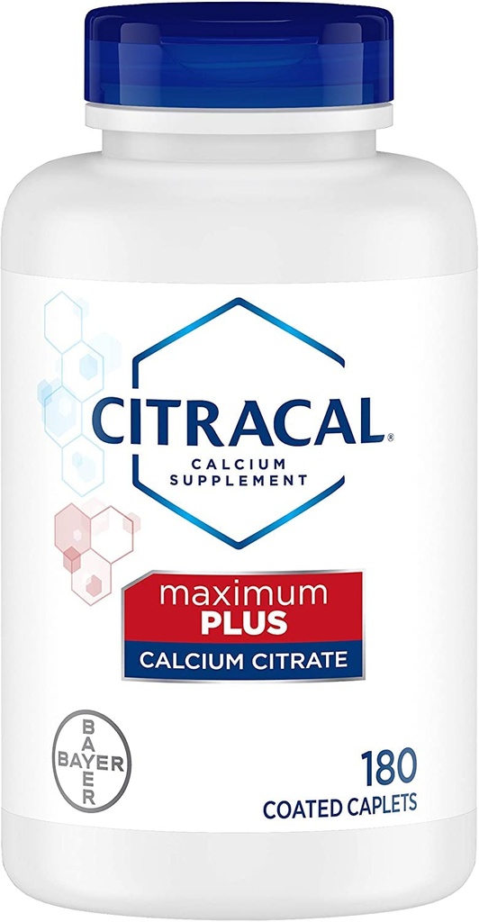 Vitamin D Kaplaması ile Citracal Kalsiyum Citrate with Vitamin Daving Caplets 180 Caplets (Pack of 2)