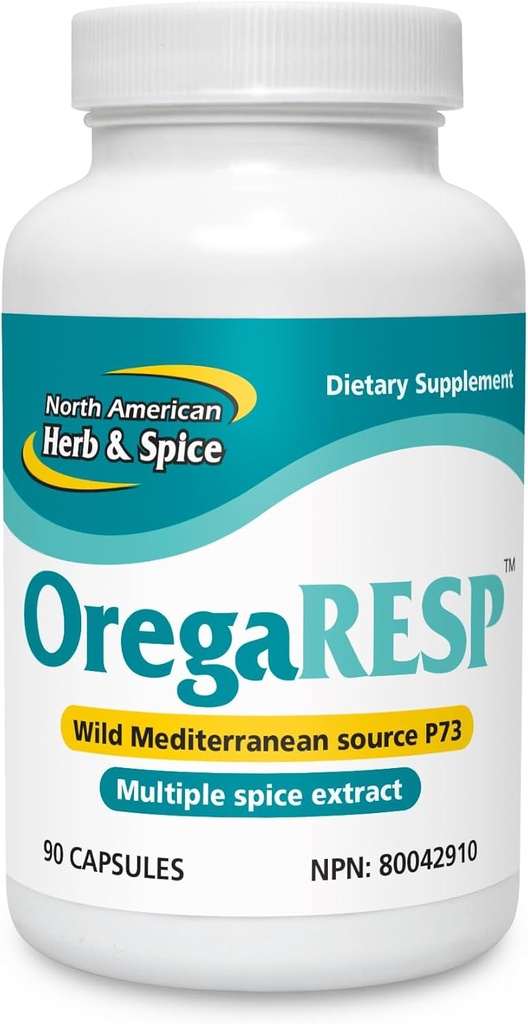 NORTH AMERICAN HERB & SPICE OregaResp - 90 Veggie Capsules - Immune & Respiratory Health - Cumin, Sage, Oregano Oil - Safe for Children & Pets, Non-GMO - 90 Servings