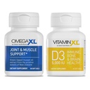 OmegaXL Ortak Destek Tamamı - 60 Softgels & VitaminXL D3 Yüksek Potency Daily Vitamin D 5000 IU 12506 Immune Support Supplement (30 Softgels) - 2 Pack