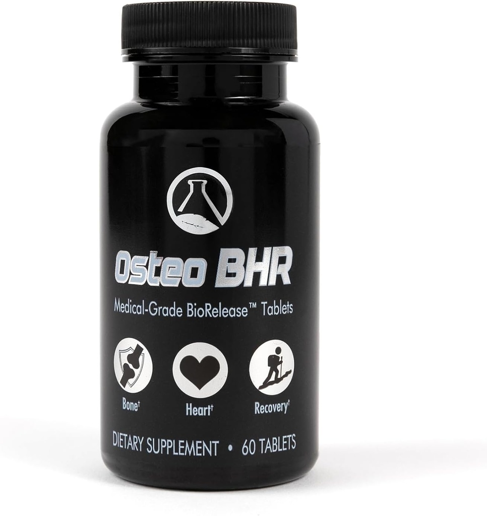 Osteo BHR - 60 Ct Bone Repair Supplement w Ipriflavone, Calcium, Magnesium, Boron, Vitamin K2 & D3 for Bone Health & Recovery. Optimal Calcium Utilization for Healthy Heart & Arteries.