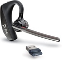Poly Voyager 5200 UC Kablosuz Headset & Şarj Vakası (Plantronics) - Single-Ear Headset w/Noise-Canceling Mic - Connect Mobile/Mac /PC Bluetooth aracılığıyla - Works w/Teams, Zoom