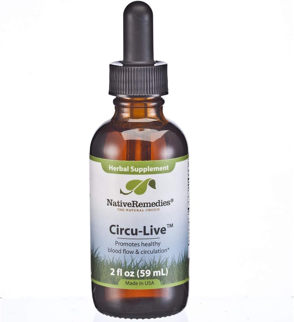 Yerli Remedies Circu-Live - All Natural Herbal Supplement Kan Akışı ve Sağlıklı Circulation, 2 Fl oz.