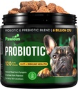 Köpekler için Probiyotikler - Digestive Enzymes Gut Flora, Digestive Health, Immune System - Diarrhea Support, Itchy Skin, Allergies - Candy, Flaxseed Meal, Papaya Toz - Probiyotik Chews for Dogs