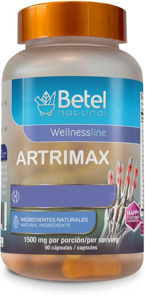Betel Natural Artrimax Premium Arnica, Curcuma, Sağlıklı Ortaklar için Glucosamine - 90 Capsules