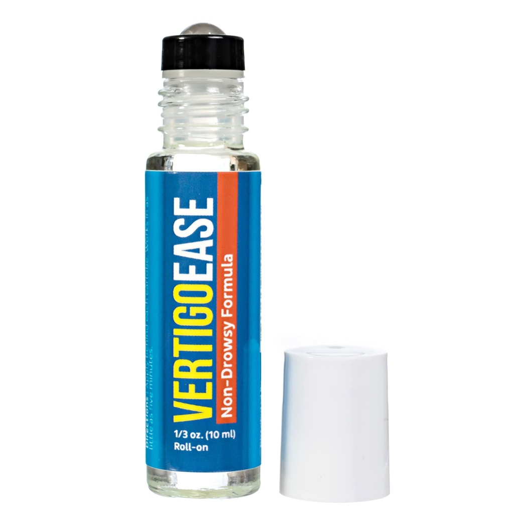 Temel Vigor Vertigo Ease Roll-On (10 ml) - Natural & Fast-Acting Vertigo ve Dizziness Support with Lavender, Ginger, Frankincense & Essential Oils - Combat Travel Disease