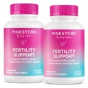 Pink Stork Ferttitude Supplements for Women - Prenatal Multivitamin with Ovulation, Conception, & Hormon Balance Support - 17 Vitamin & Inositol, Ashwagandha, & Vitex - 120 Capsules