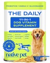 Yerli Pet Köpek Vitaminleri ve Supplements - 11-in-1 Köpekler için Çokvitamin Toz Topper - Collagen, Glucosamine, Probiyotikler, Omega & More- Supports Health Gut, Mobility & Genel Sağlık -30 Scoops