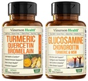 Bromelain ve Turmeric Curcumin & Glucosamine Chondroitin MSM ve Turmeric Ortak Destek Supplement Supplement Supplement