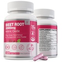 Arıt Kök Capsules 2000 mg Nitrik Oksit Supplements w/ Grape Tohumu Ekstraksiyonu, Pomegranate Ekstraksiyon Destekleri Circulation & Blood Flow, Energy for Men/ Women, Organic Beetroot Toz, Non GMO, 240 Counts