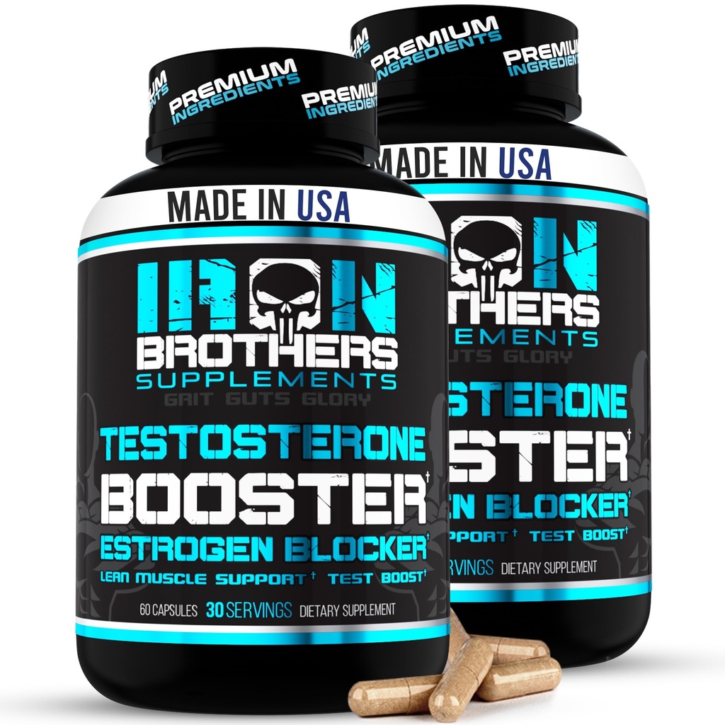 Estrogen Blocker ile Erkekler için Test Uyarısı - Anti-Estrogen Diyeter Supplement - Natural Aromatase Inhibitor - Libido & Strength 60 Capsules - Kas Büyüme - Kilo Kaybı (2 Şişe)