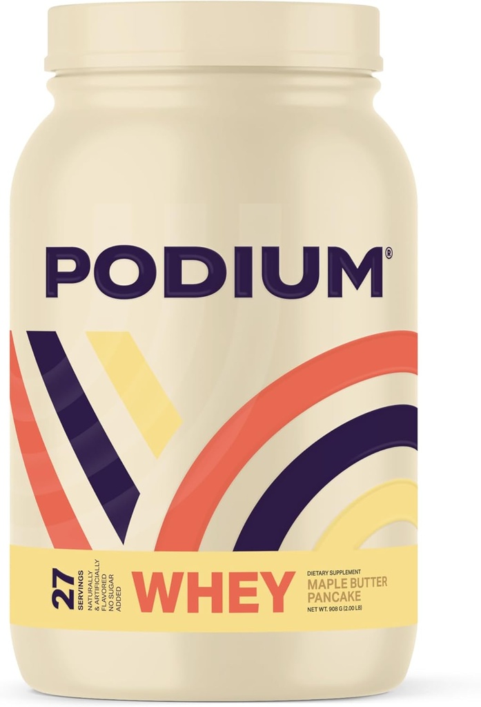 Podium Beslenme, Whey Protein Toz, Maple Butter Pancake, 27 Hizmet, Gluten Free, Soy Free, Gluten Free, Soy Free