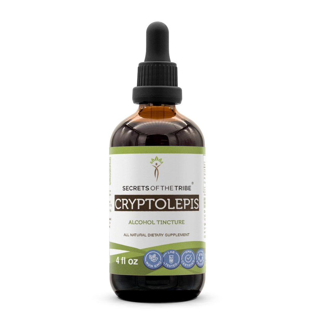 Tribe Cryptolepis Tincture Alkol Ekstraksiyonu, Yüksek Lisans Herbal Drops, Tincture Livecrafted Cryptolepis Sanguinolenta 4 oz