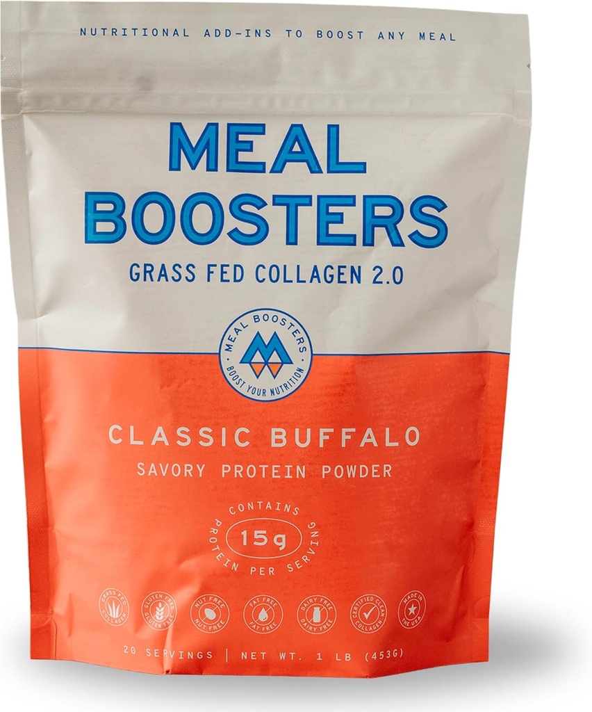 Meal ATMs Savory Buffalo Protein Toz | 15g Spicy Protein | Gut Health & Recovery için Keto Dostu Yemek Tamamı | Grassfed Collagen Peptides