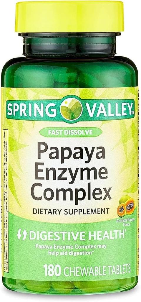 Papaya Enzyme Kompleksi Çekilebilir Tabletler Diyet Tamam, 180 Kont