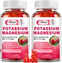 2 Pack P properties Magnezyum Supplement Gummies - P properties Citrate & Magnezyum Glycinate for Leg Cramps & Muscle, Mood & Relaxation, Energy Support with B6, D3, C Raspberry Flavor