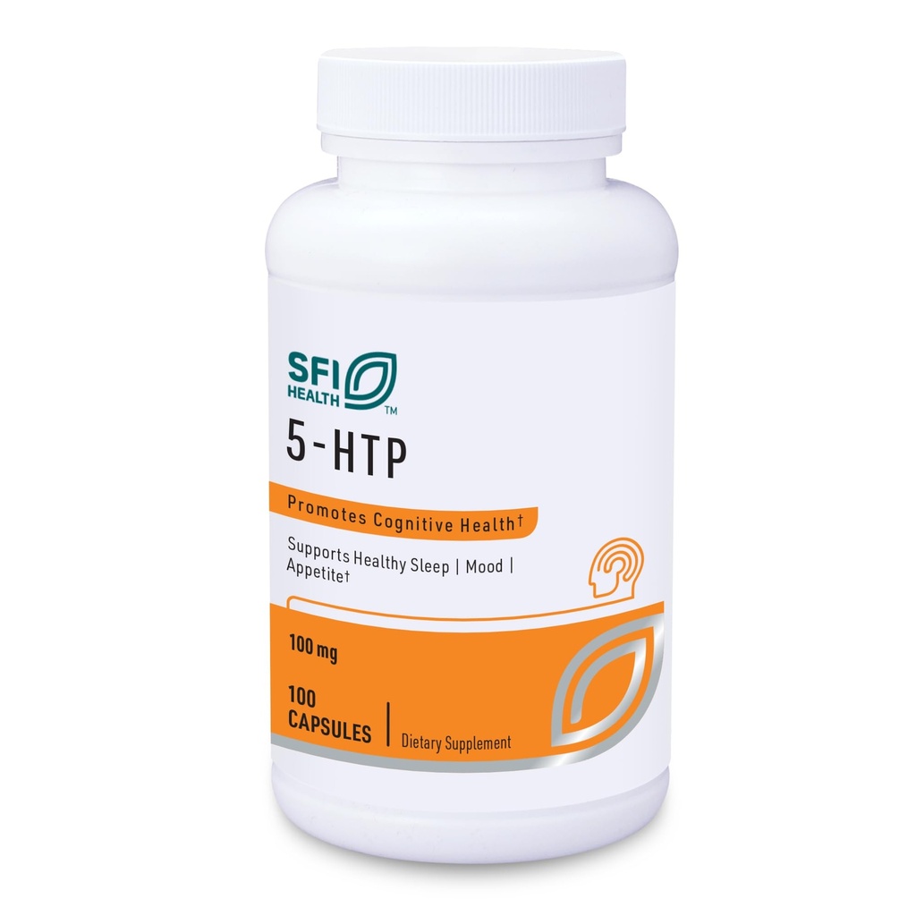 Klaire Laboratuvarları SFI Health 5-HTP 100 mg - Griffonia Tohum Ekstraksiyonundan Hipoallergenik 5HTP - Hydroxytryptophan Serotonin Destek Supplement Mood (100 Capsules)