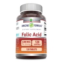 Amazing Formulas Folic Acid (Vitamin B9) Supplement | 5000 Mcg per Service | 120 Tablet | Non-GMO | Gluten-Free | Made in USA USA