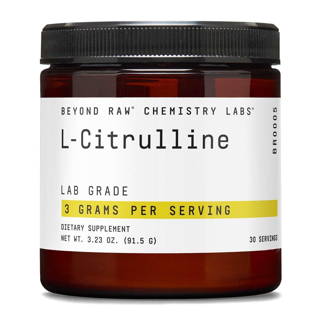 BEYOND RAW Kimya Laboratuvarları L-Citrulline Toz, Destekler Peak Performansı, 30 Hizmet